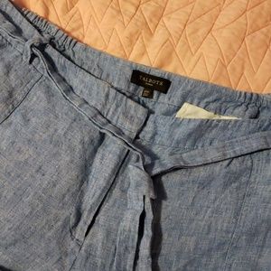 Talbots Woman blue linen pants